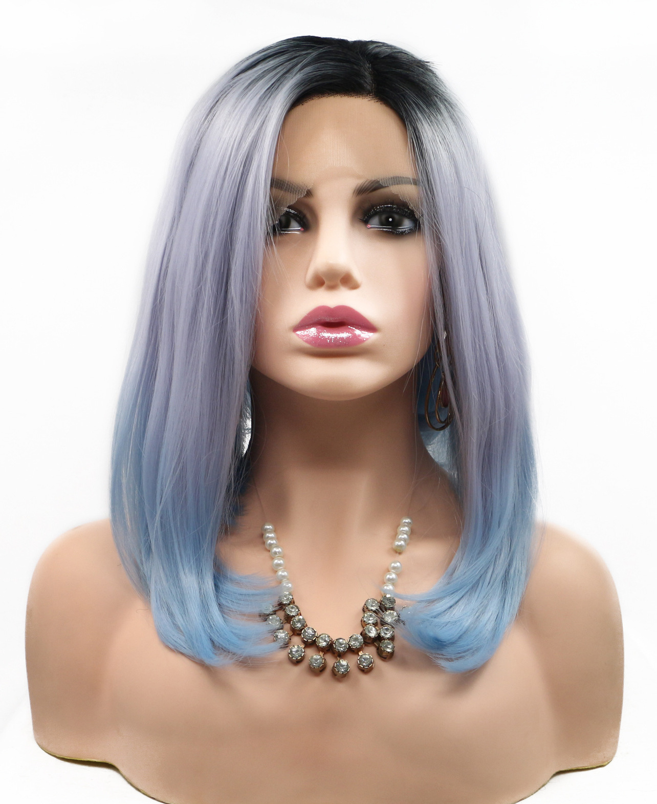 Purple fade lace front straight shoulder length lace wigs - Super X Studio